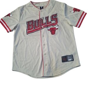 NBA Bulls Cream‎ and Red Jersey